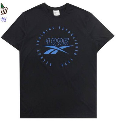 锐步男式经典健身训练休闲运动棉短袖T恤